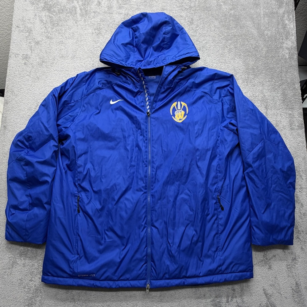 Nike Storm-FIT 1 Hooded Jacket Mens 3XL Royal Blue Insulated Full Zip Parka